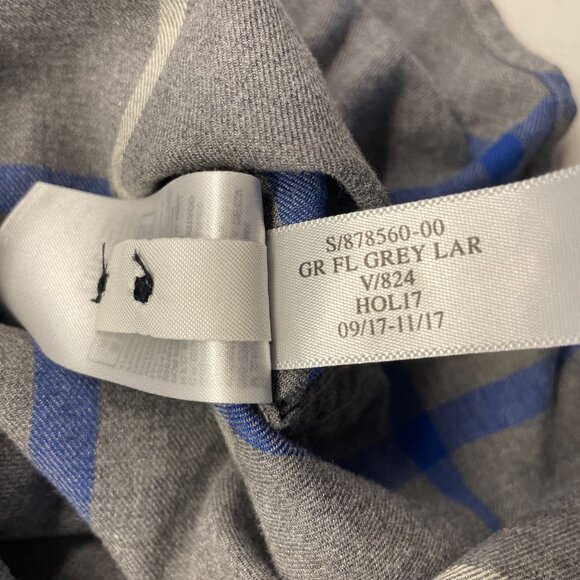 Banana Republic Luxe Flannel Grant Fit Windowpane‎ Plaid Button Down Shirt, M - Picture 5 of 7